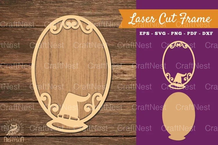 Witch Hat Laser Cut Frame Clipart Bundle - CraftNest - Digital Crafting and Art