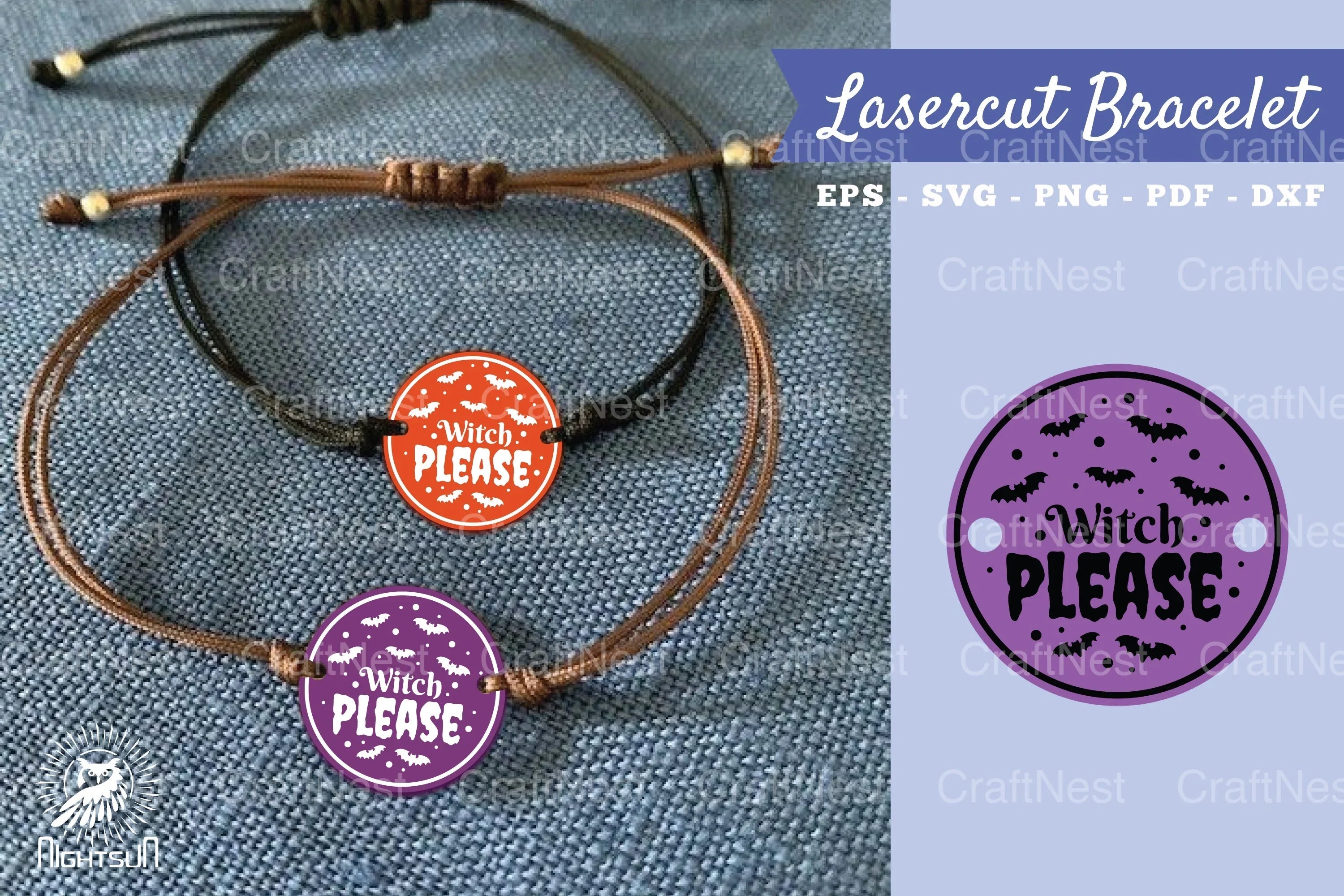 Witch Please Laser Cut Bracelet SVG Design Bundle - CraftNest - Digital Crafting and Art
