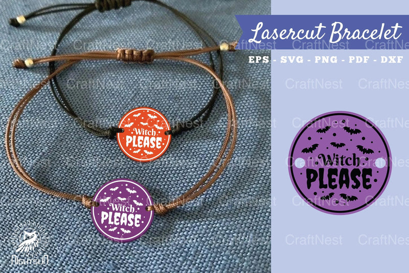 Witch Please Laser Cut Bracelet SVG Design Bundle - CraftNest - Digital Crafting and Art