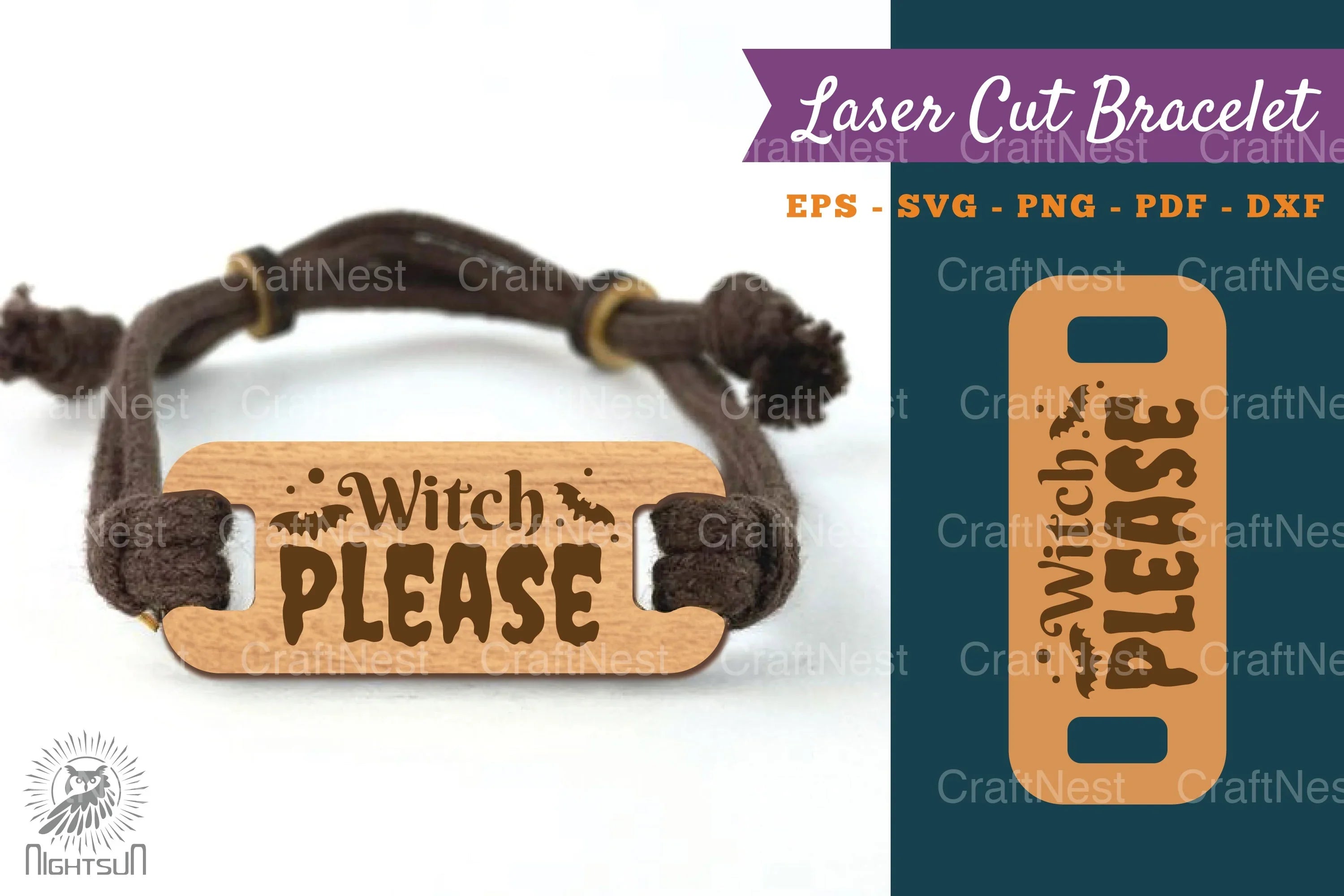 Witch Please Laser Cut Bracelet SVG Bundle - CraftNest - Digital Crafting and Art