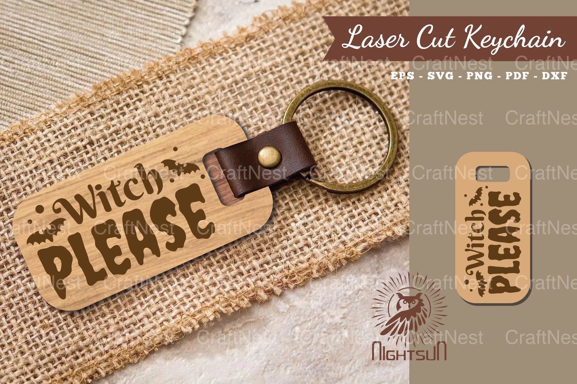 Witch Please Laser Cut Keychain Design Bundle - CraftNest - Digital Crafting and Art