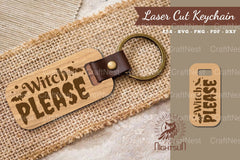 Witch Please Laser Cut Keychain Design Bundle - CraftNest - Digital Crafting and Art