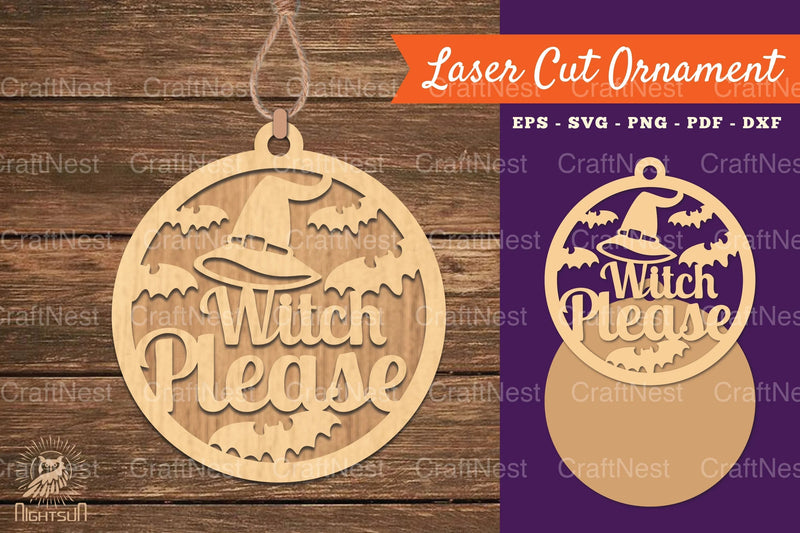 Witch Please Laser Cut Ornament SVG Bundle - CraftNest - Digital Crafting and Art