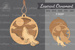 Wolf Laser Cut Ornament SVG Bundle - CraftNest - Digital Crafting and Art