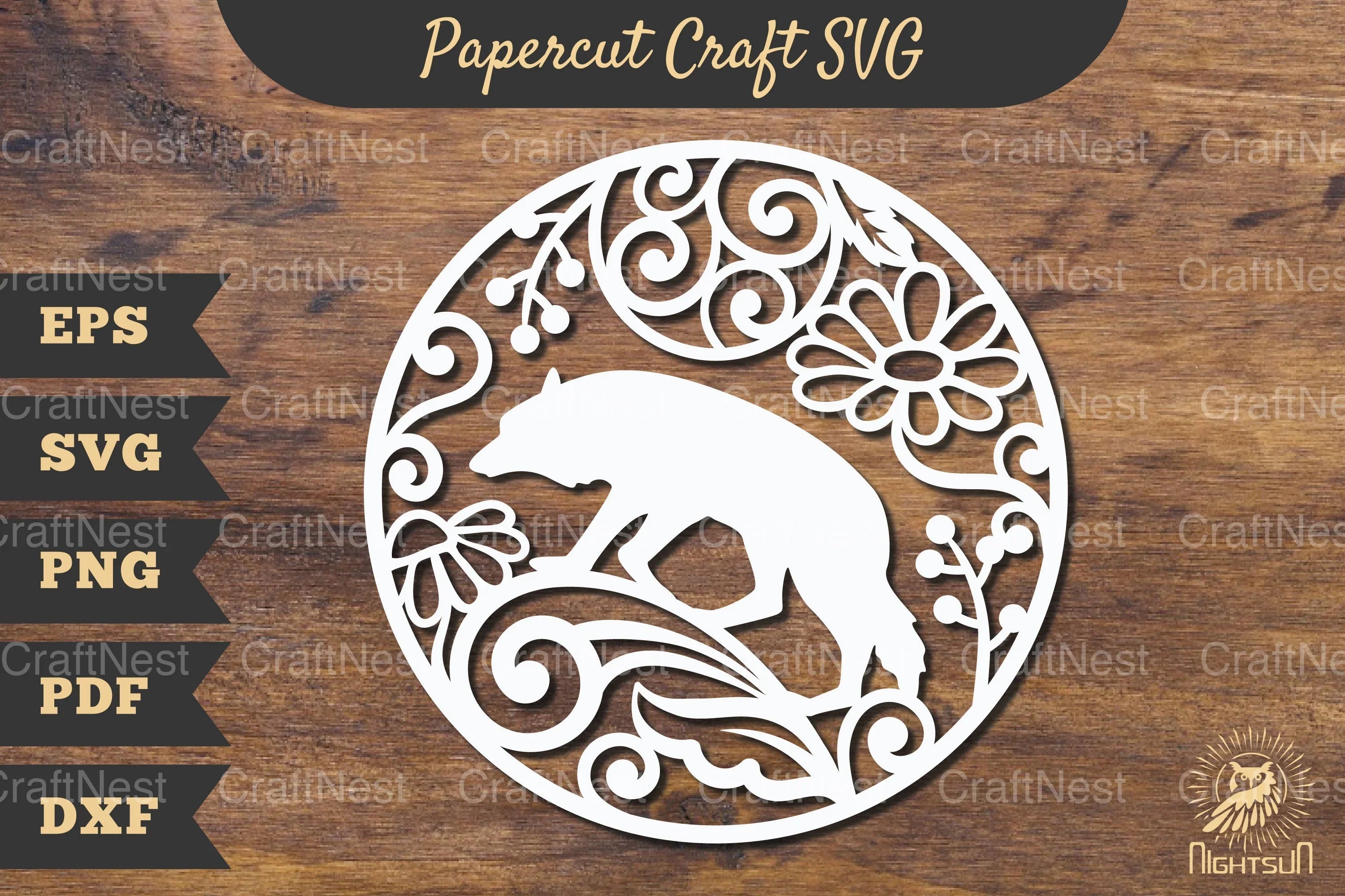 Wolf Papercut Craft SVG Bundle - CraftNest - Digital Crafting and Art