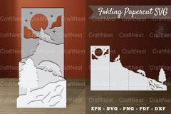 Forest Wolf Papercut SVG Bundle - CraftNest - Digital Crafting and Art