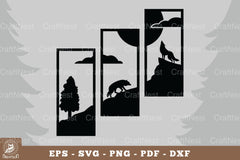 Wolf in Forest Home Decor Clipart Bundle - CraftNest - Digital Crafting and Art