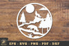 Wolf in Forest Papercut Clipart Bundle