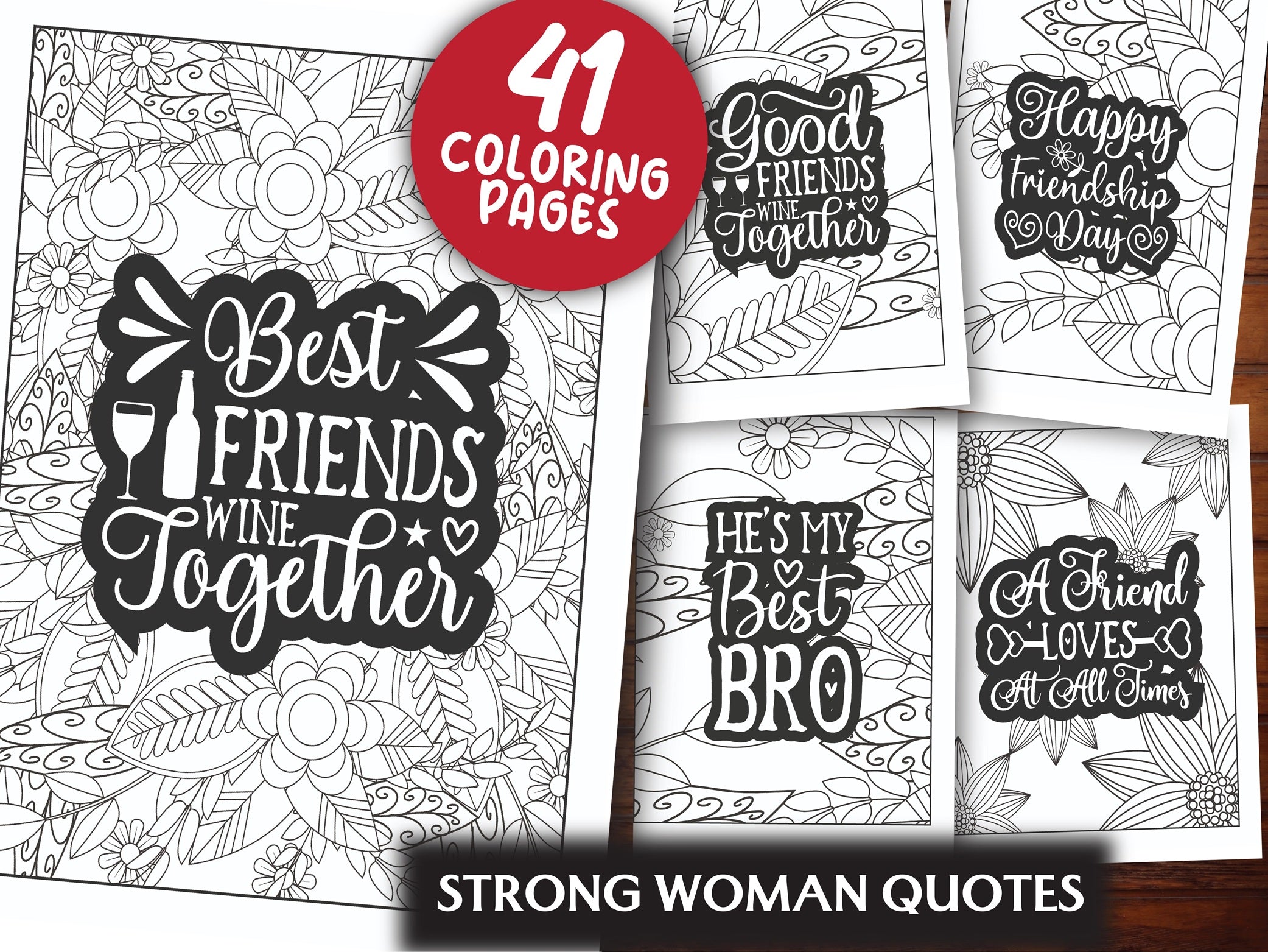 Strong Woman Quotes Coloring Book