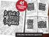 Strong Woman Quotes Coloring Book