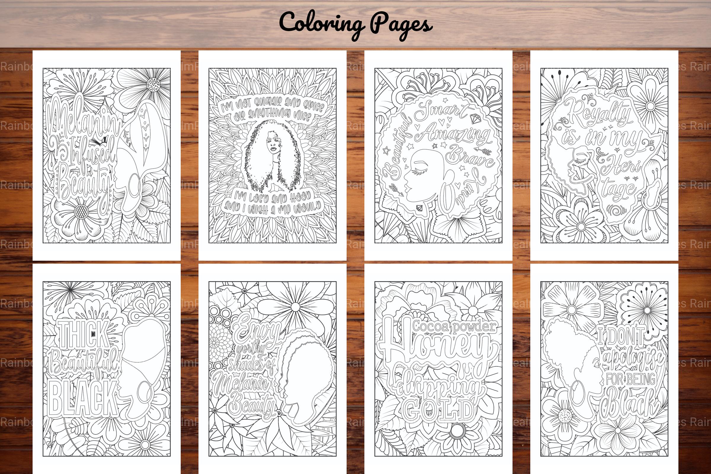 Black Woman Quotes Coloring Book