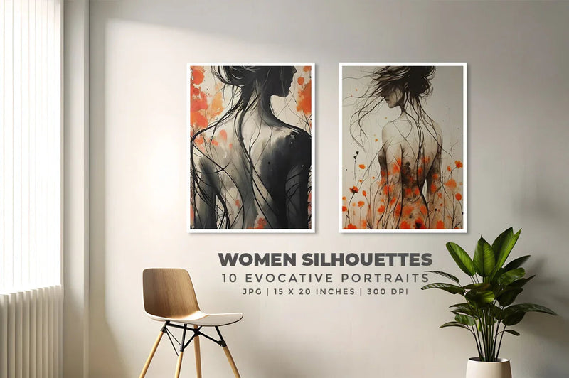 Women Silhouettes - CraftNest - Digital Crafting and Art