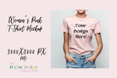 Pink Bella Canvas 3001 T-Shirt Mockup - CraftNest - Digital Crafting and Art