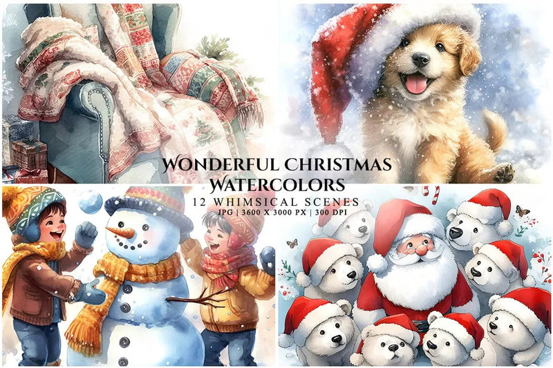 Wonderful Christmas Watercolors - CraftNest - Digital Crafting and Art