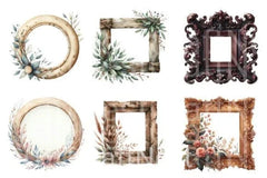 Wooden Frame Clipart Bundle 33 - CraftNest - Digital Crafting and Art