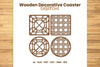 Wooden Decorative Coaster Lasercut Clipart Bundle