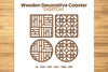 Wooden Decorative Coaster Lasercut SVG Bundle