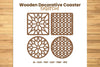 Wooden Decorative Coaster Lasercut SVG Bundle