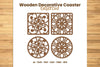 Wooden Decorative Coaster Lasercut SVG Bundle