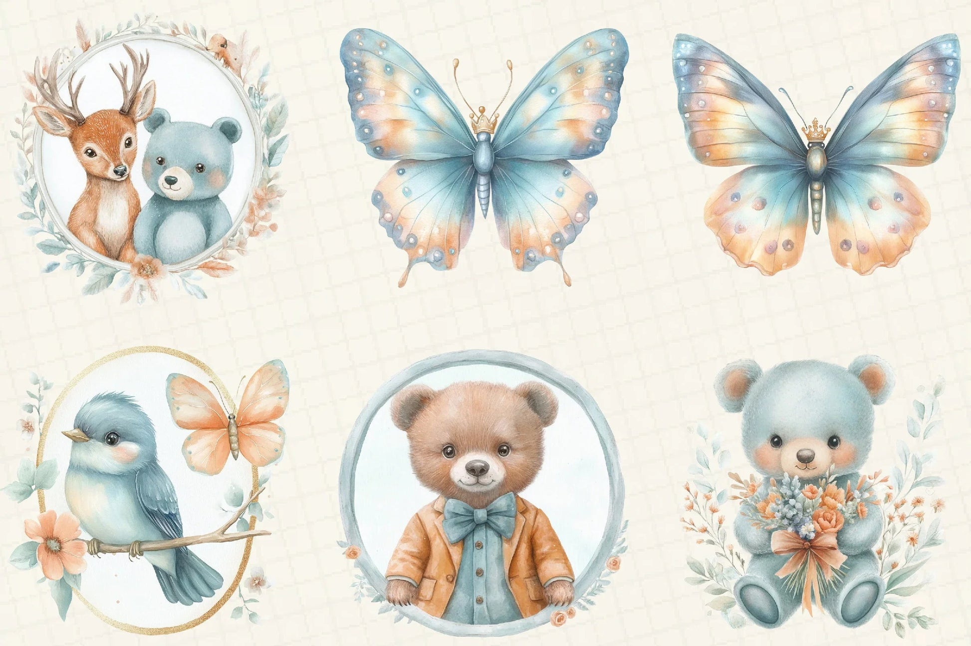 Woodland Animals Clipart Bundle - CraftNest - Digital Crafting and Art
