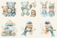 Woodland Animals Clipart Bundle - CraftNest - Digital Crafting and Art