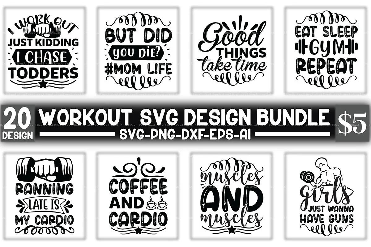 Workout Design SVG Bundle