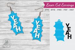 Yeah Laser Cut Earrings SVG Bundle - CraftNest - Digital Crafting and Art