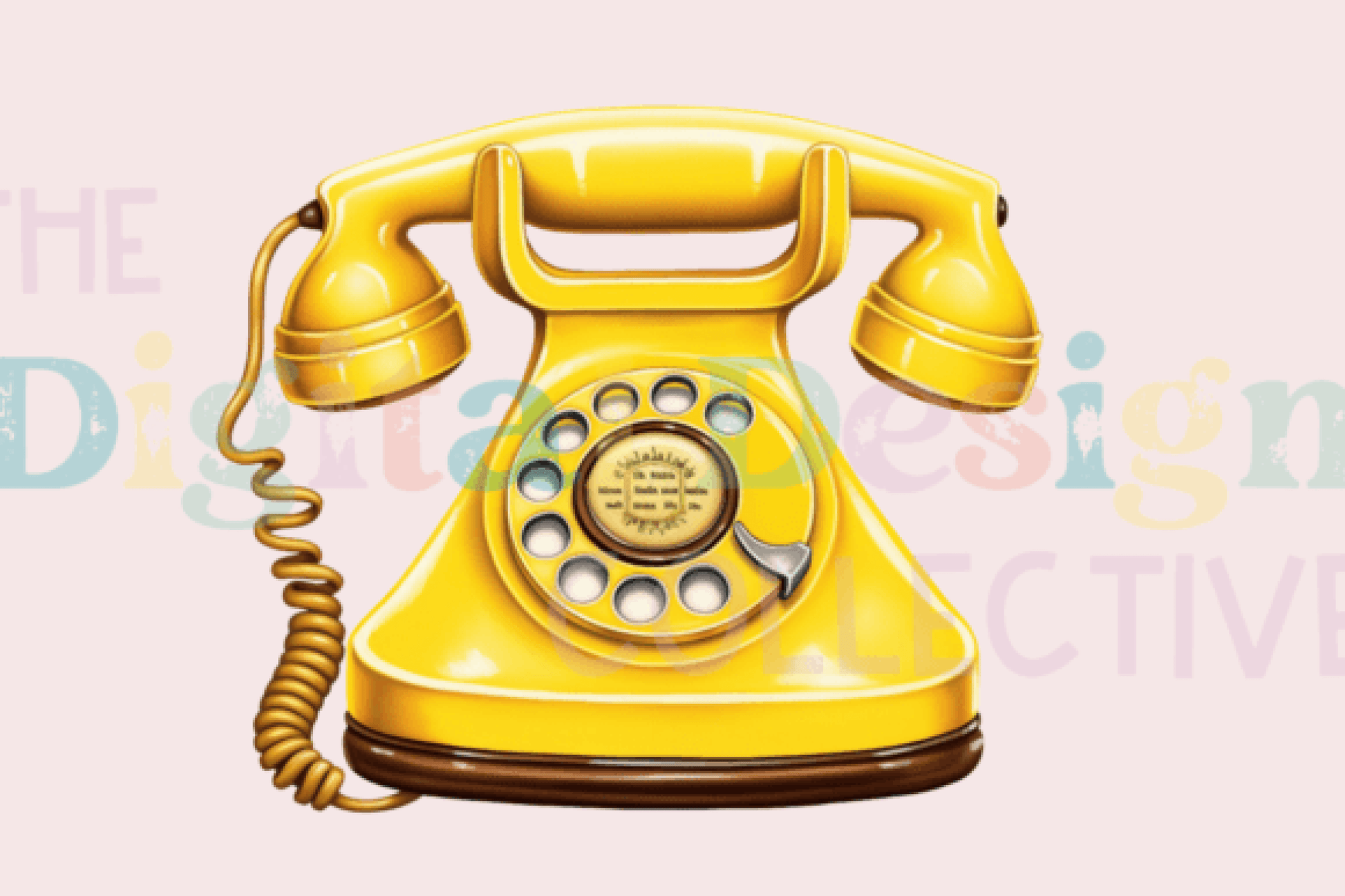 Vintage Yellow Floral Phone Design Clipart Bundle - CraftNest - Digital Crafting and Art