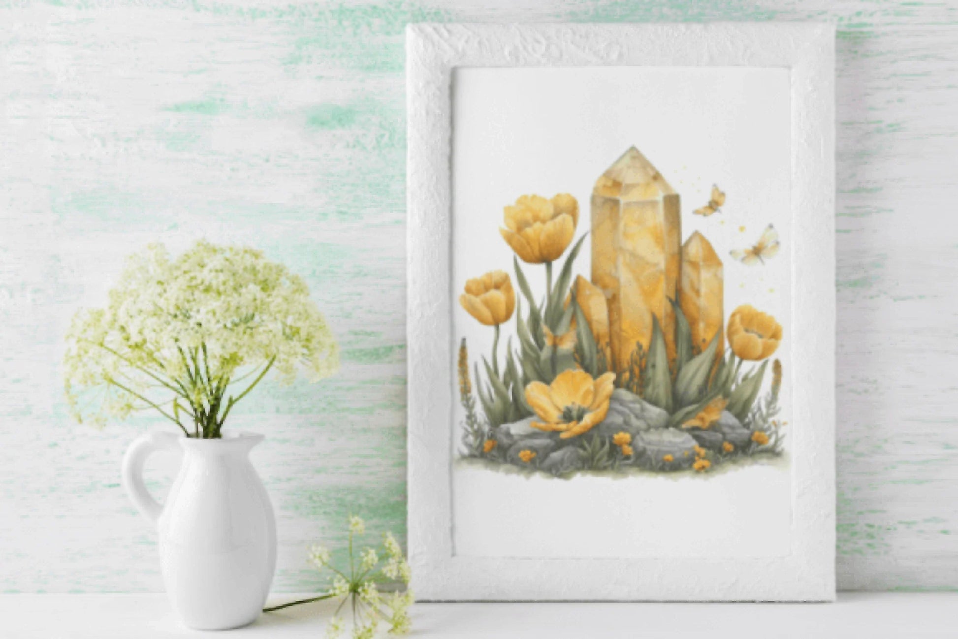 Yellow Tulip Crystal Clipart Bundle - CraftNest - Digital Crafting and Art