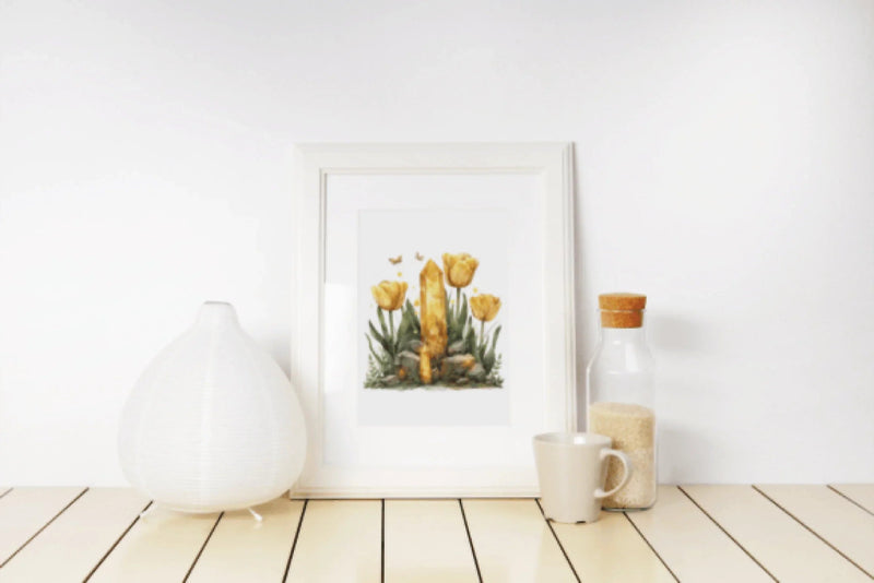 Yellow Tulip Crystal Clipart Bundle - CraftNest - Digital Crafting and Art