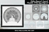 Yoga Layered Mandala Chakra Papercut Clipart Bundle