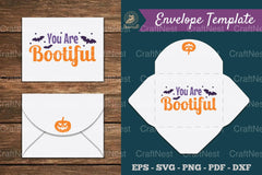 You Are Bootiful Envelope Template SVG Bundle - CraftNest - Digital Crafting and Art