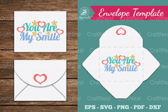 You Are My Smile Envelope Template Bundle - CraftNest - Digital Crafting and Art