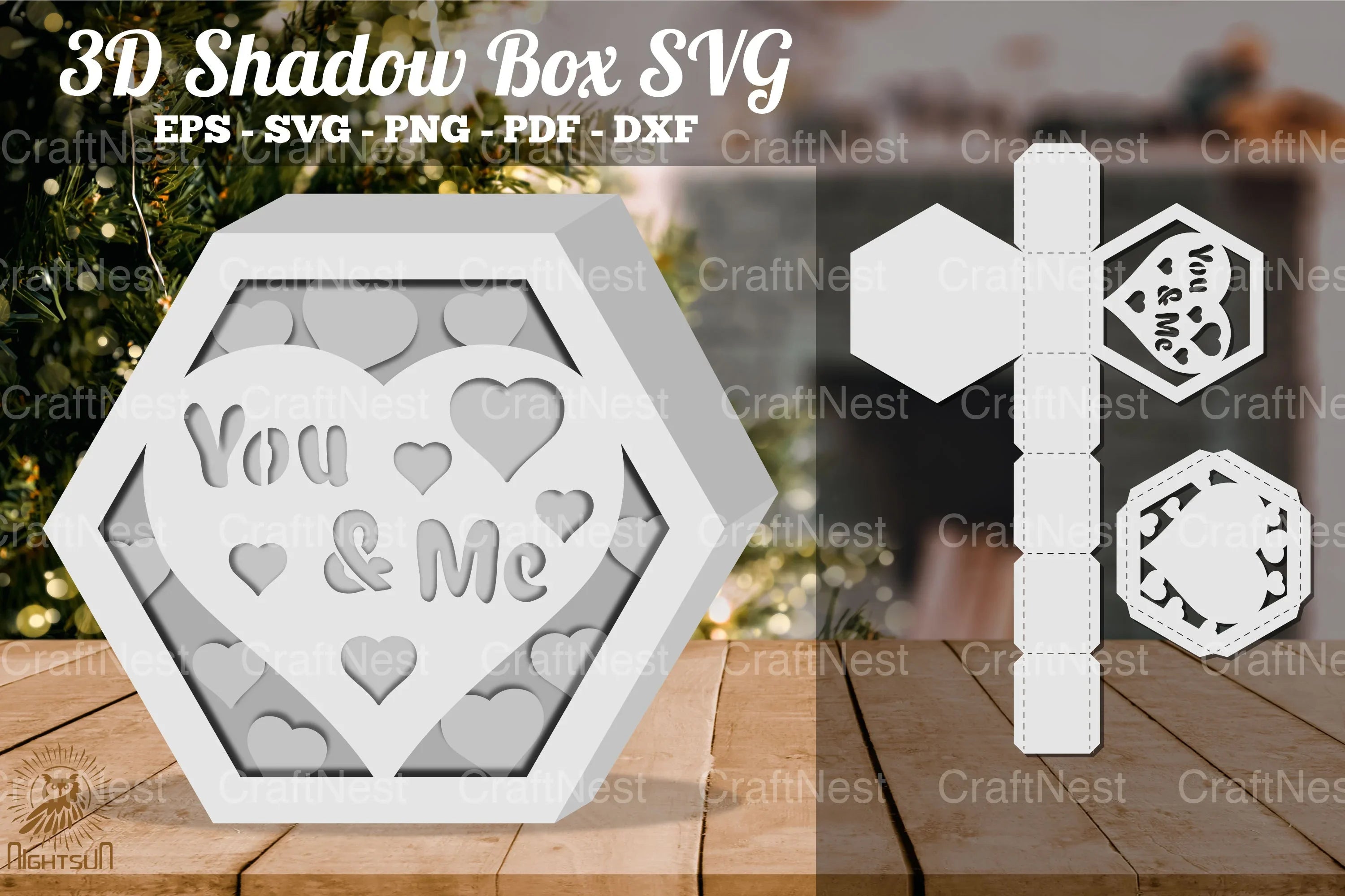 You and Me Shadow Box SVG Bundle - CraftNest - Digital Crafting and Art