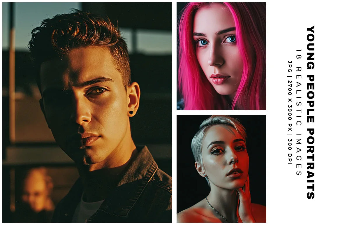 Young People Portraits - Stock Images - CraftNest - Digital Crafting and Art