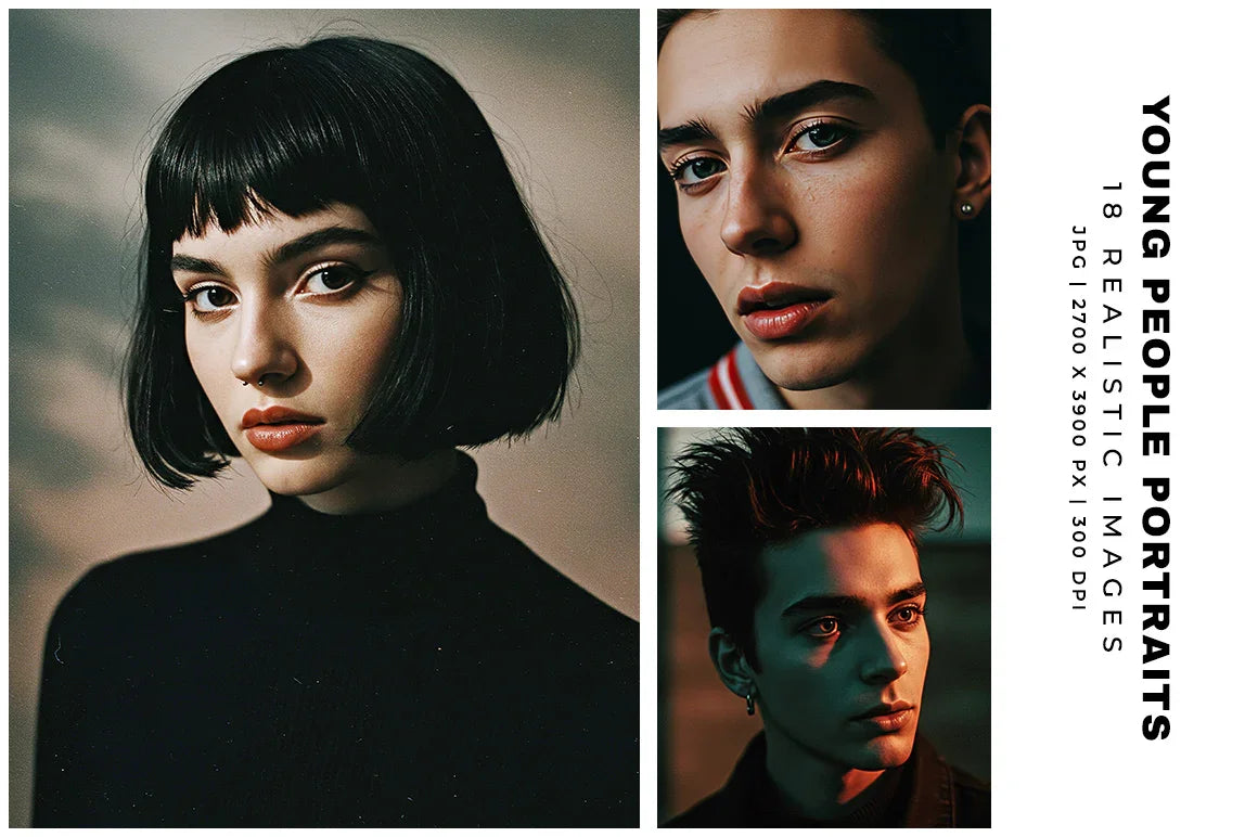 Young People Portraits - Stock Images - CraftNest - Digital Crafting and Art