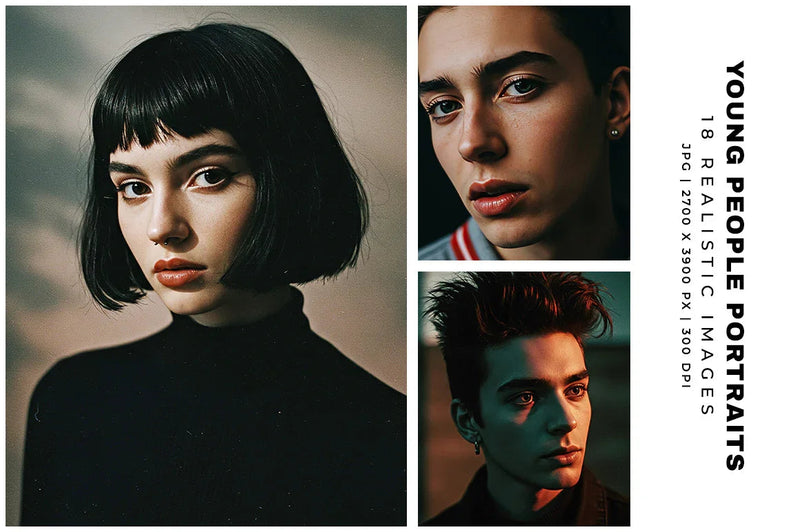 Young People Portraits - Stock Images - CraftNest - Digital Crafting and Art