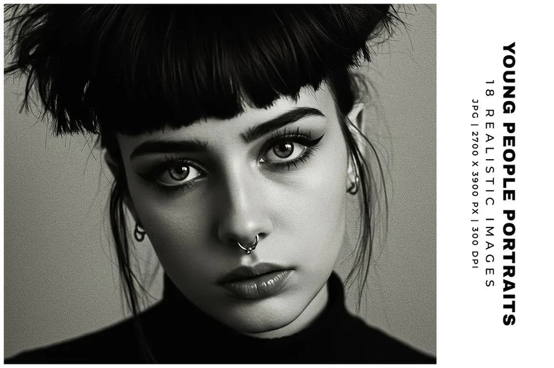 Young People Portraits - Stock Images - CraftNest - Digital Crafting and Art