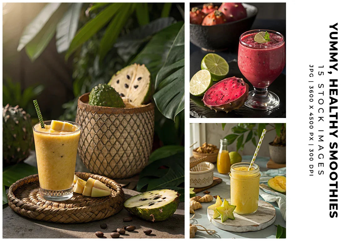 Yummy Healthy Smoothies - Stock Images - CraftNest - Digital Crafting and Art