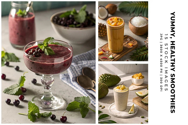 Yummy Healthy Smoothies - Stock Images - CraftNest - Digital Crafting and Art