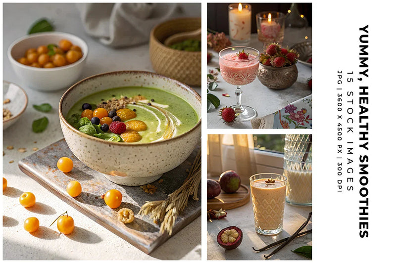 Yummy Healthy Smoothies - Stock Images - CraftNest - Digital Crafting and Art