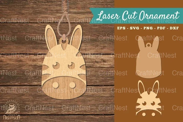 Zebra Laser Cut Ornament SVG Bundle - CraftNest - Digital Crafting and Art