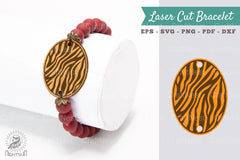Zebra Texture Laser Cut Bracelet Design Bundle - CraftNest - Digital Crafting and Art