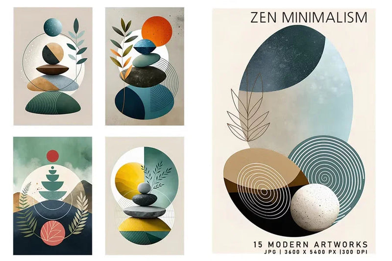 Zen Minimalism - Wall Art - CraftNest - Digital Crafting and Art