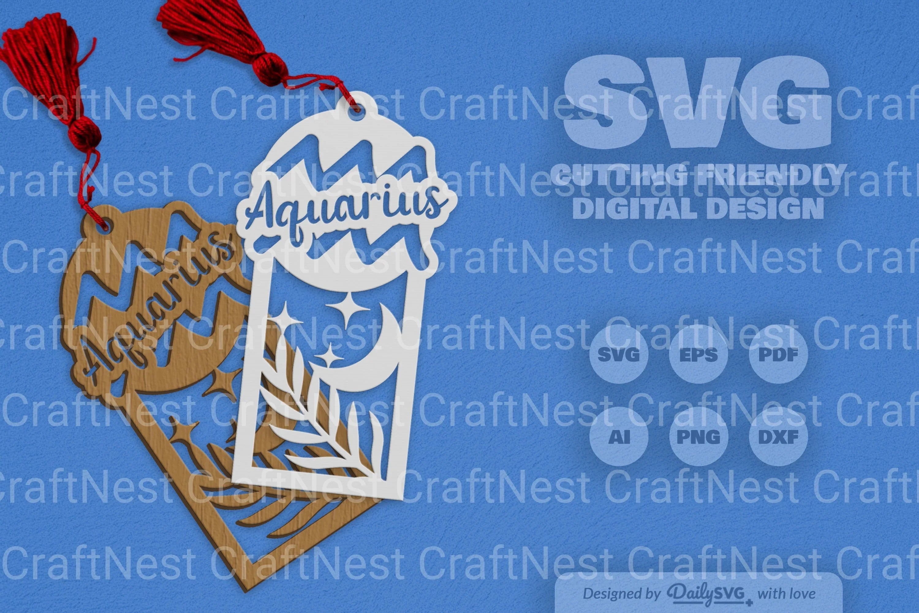 Aquarius Zodiac Laser Cut SVG Bundle