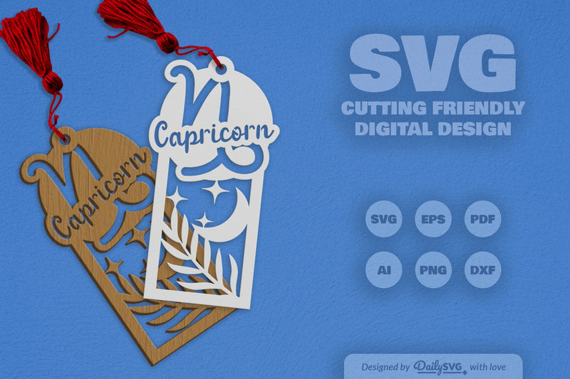 Capricorn Zodiac Laser Cut SVG Bundle 1 - CraftNest - Digital Crafting and Art