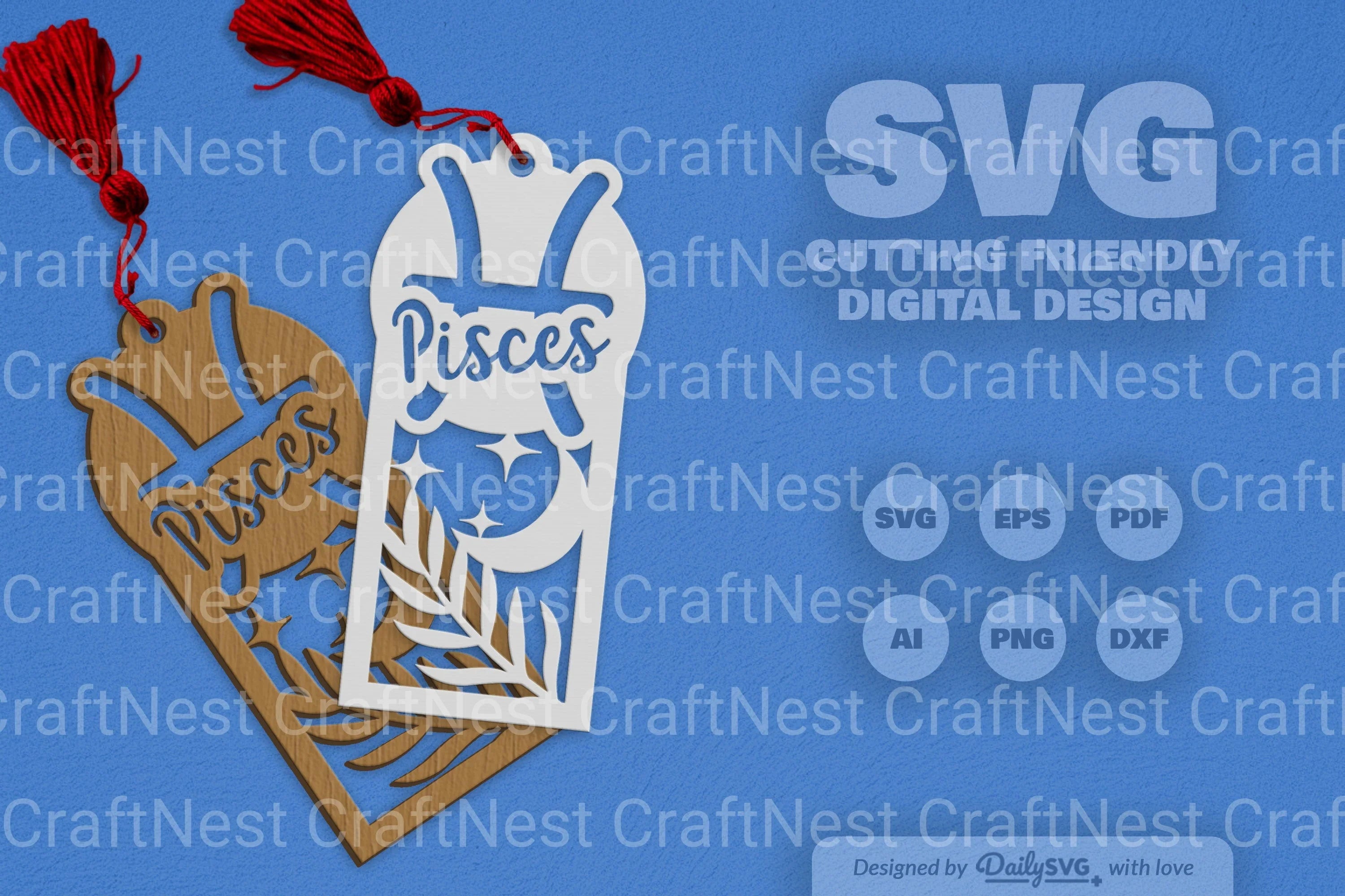 Pisces Zodiac Laser Cut SVG Bundle