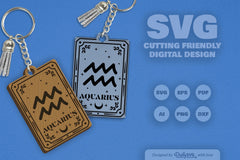 Aquarius Zodiac SVG Card SVG Bundle - CraftNest - Digital Crafting and Art