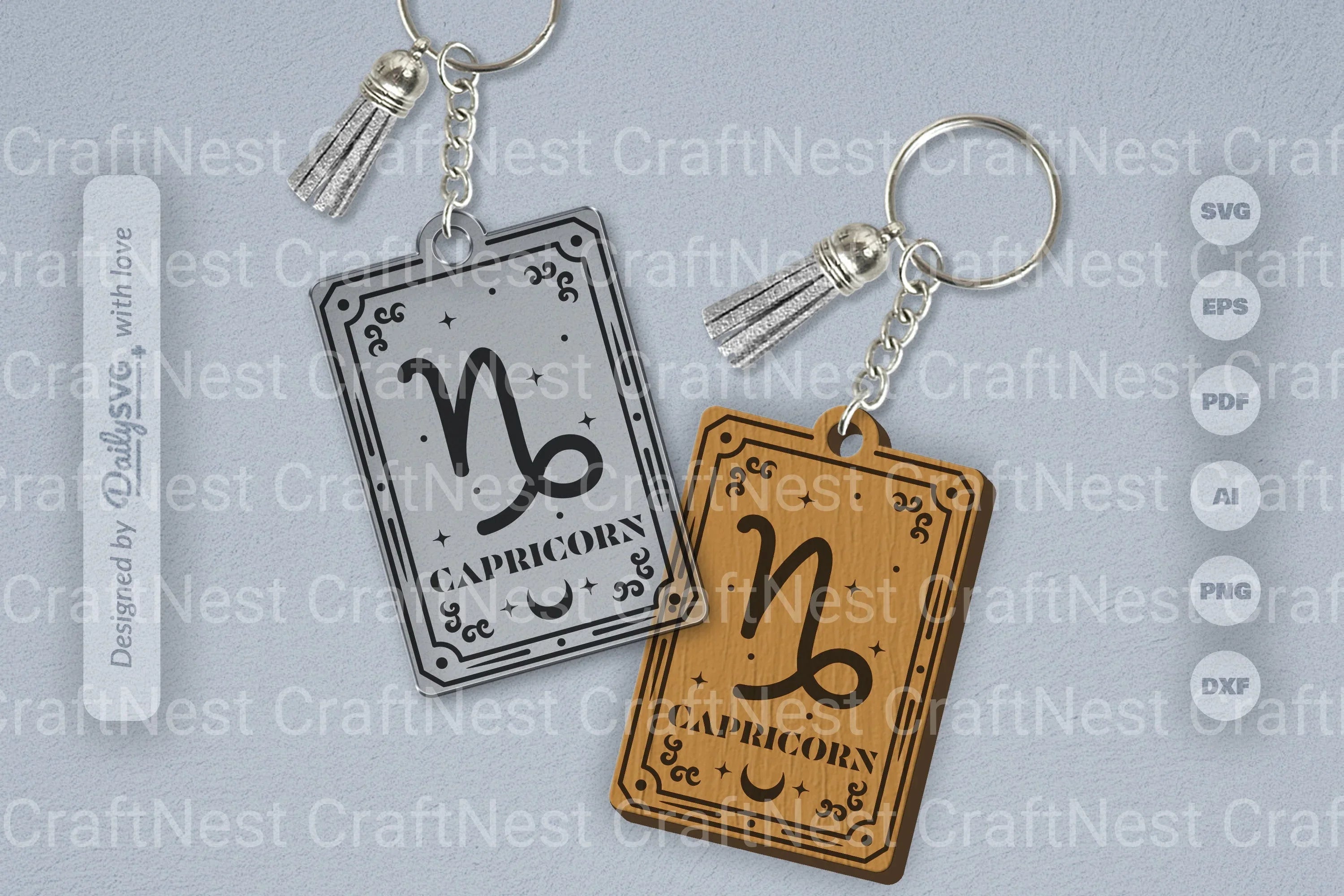 Capricorn Zodiac SVG Card SVG Bundle