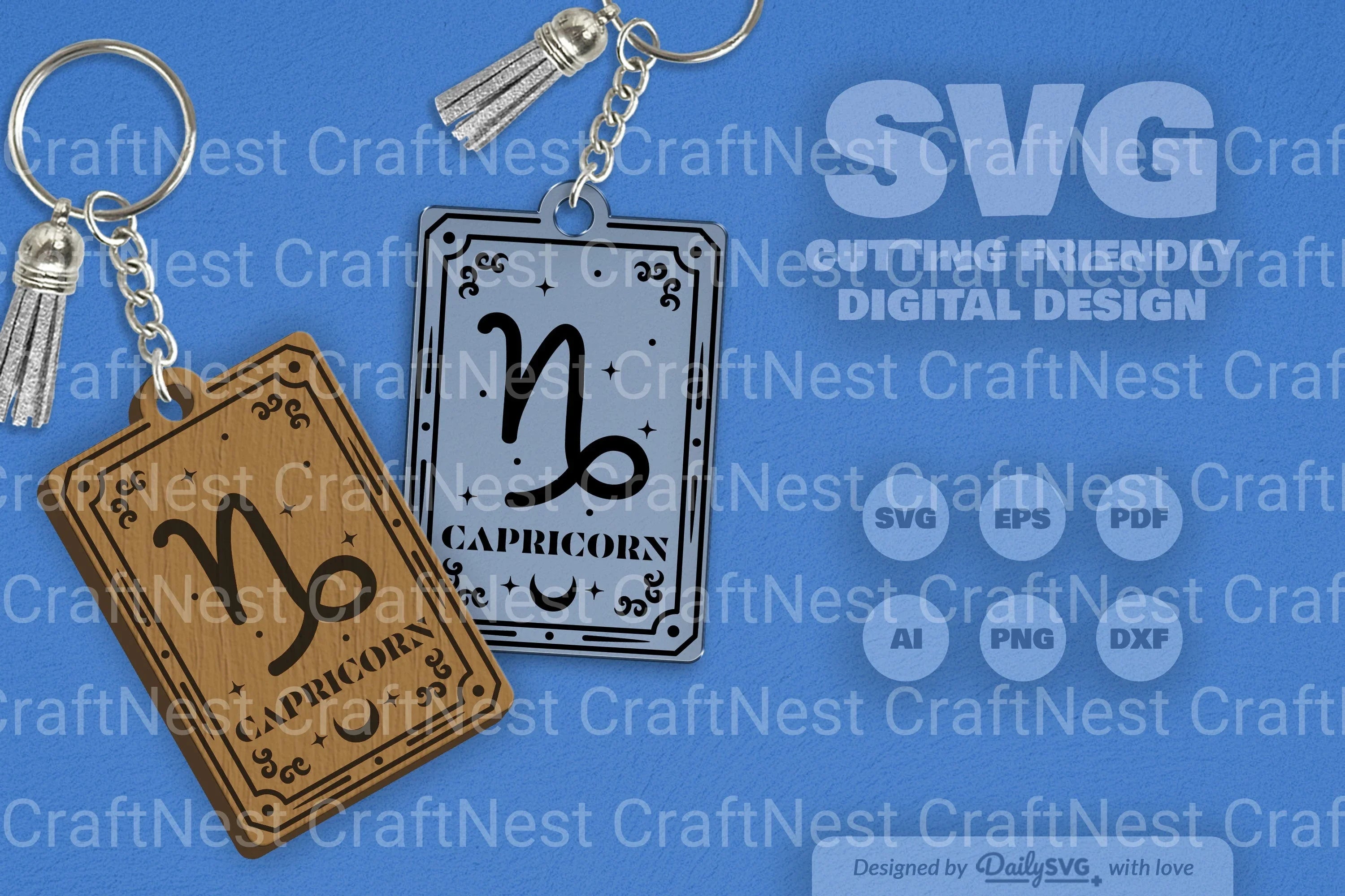 Capricorn Zodiac SVG Card SVG Bundle